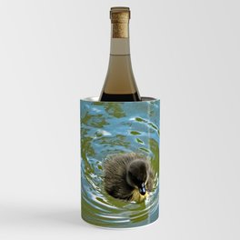 Mallard Ducks Duckling Swimming Wine Chiller
