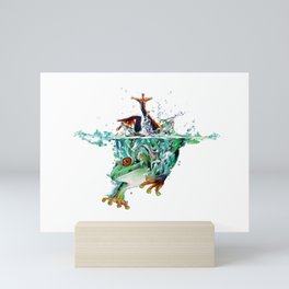 Tree Frog Splash Mini Art Print