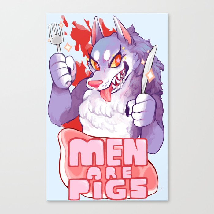 men are pigs Canvas Print