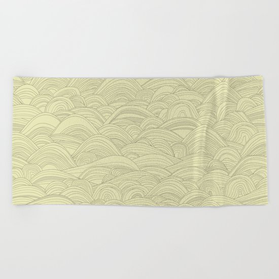 just waves natural Beach Towel
