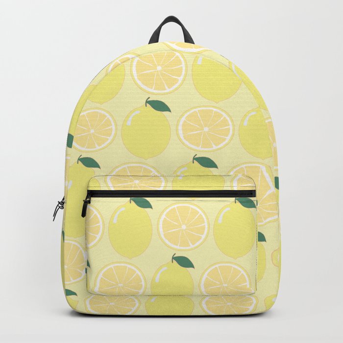 Lemon Pattern (Light Yellow) Backpack