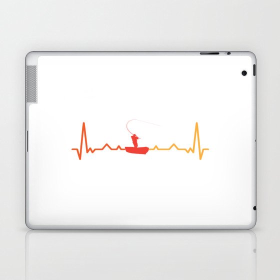 Heartbeat Fishing Anglers Laptop & iPad Skin