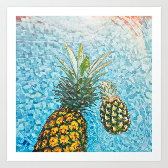 Be a Pinapple V2 #society6 #decor #buyart Art Print