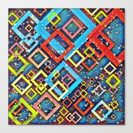 sparkling check pattern A Canvas Print