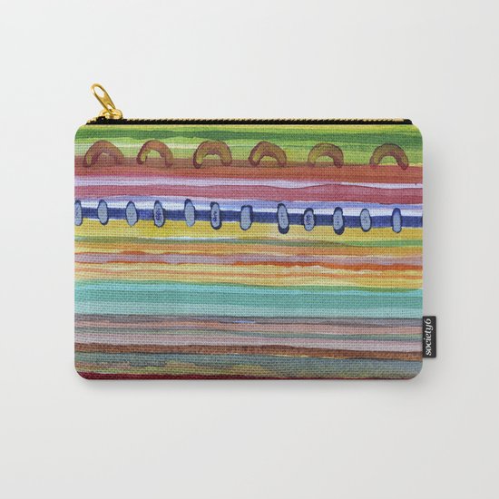 Striped Curtain Carry-All Pouch
