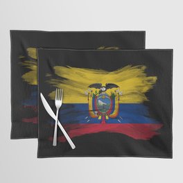 Ecuador flag brush stroke, national flag Placemat