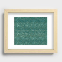 egyptian traditional ethnic golden calligraphy pattern Recessed Framed Print