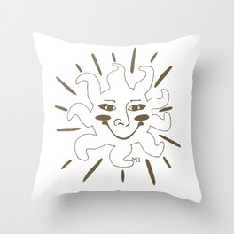 Hope Sun - Gold Ink Throw Pillow