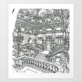 Opera Garnier Paris Art Print