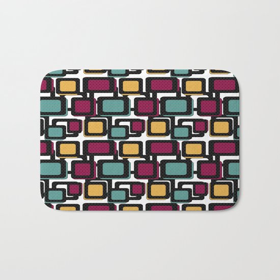Seamless pattern with geometric elements Bath Mat