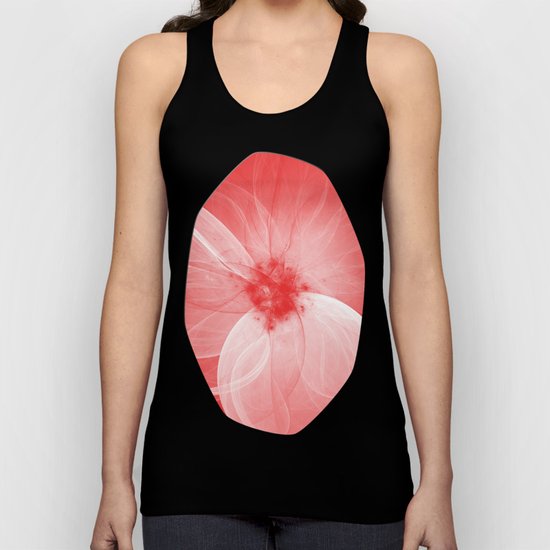Red Fairy Blossom Fractal Unisex Tank Top