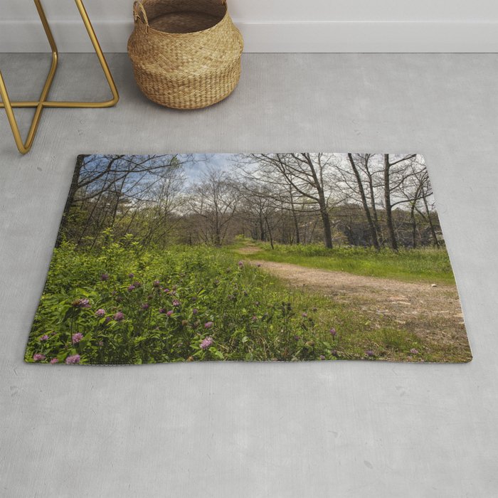 Troubled summer woods Rug