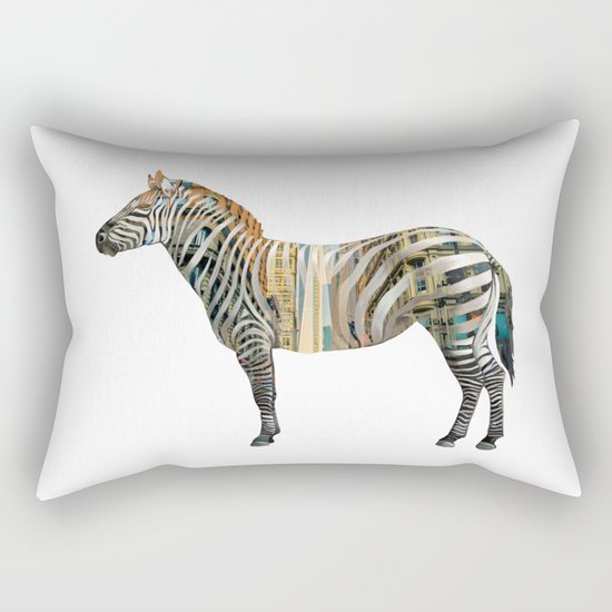 City Zebra Rectangular Pillow