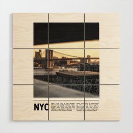 Brooklyn Bridge Minimalist NYC Wood Wall Art