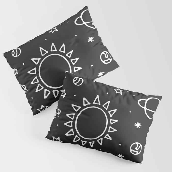 Planets Hand Drawn Pillow Sham