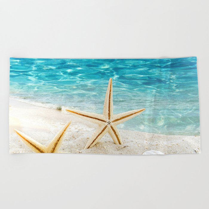 seashell and sea Beach Towel