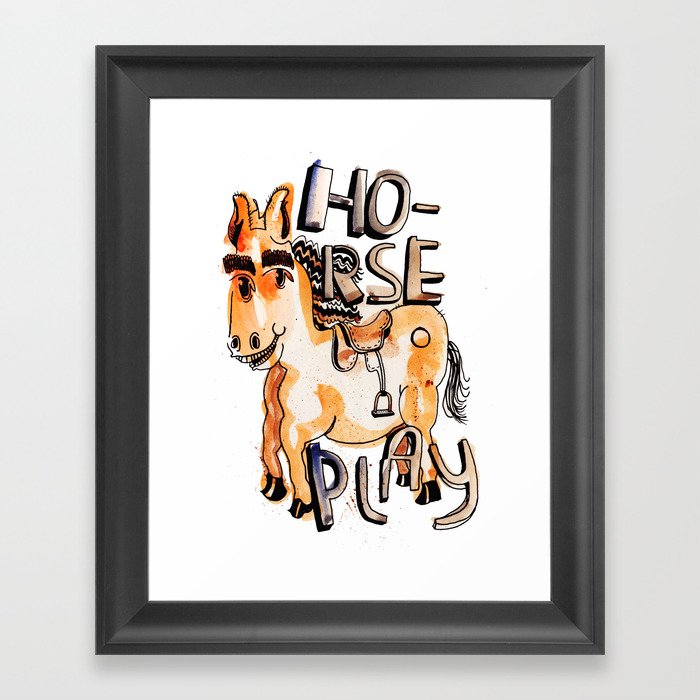 Horse Play Framed Art Print
