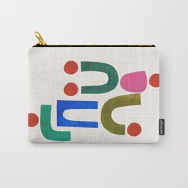 'Never Growing Up' by Ejaaz Haniff Minimalist Minimal Colorful Paper Collage Shapes Pattern Mid Century Retro Vintage Style Carry-All Pouch
