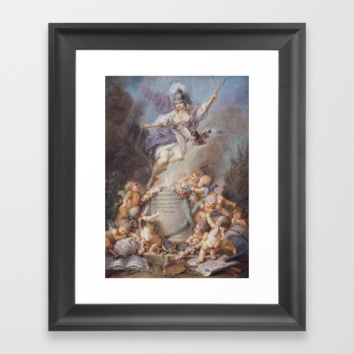 Hommage à Minerve  - Jacques Charlier (1782) Homage To Minerva Framed Art Print