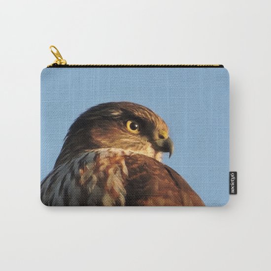 Young Cooper's Hawk Carry-All Pouch
