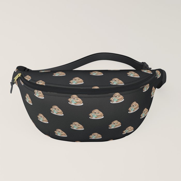 Cute Kawaii Baby Sloth Eating Ramen Noodles Fanny Pack by Niks