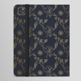 Magnolia And Daisy Seamless Pattern iPad Folio Case