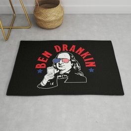 Ben Drankin Funny Independence Day Area & Throw Rug