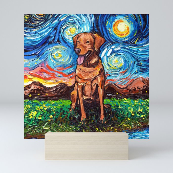 Fox Red Labrador Night Mini Art Print