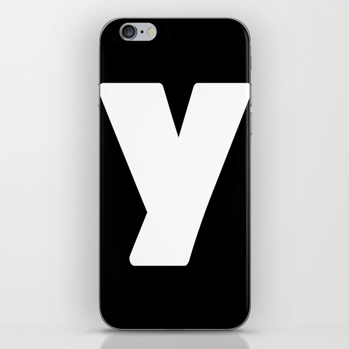 y (White & Black Letter) iPhone Skin