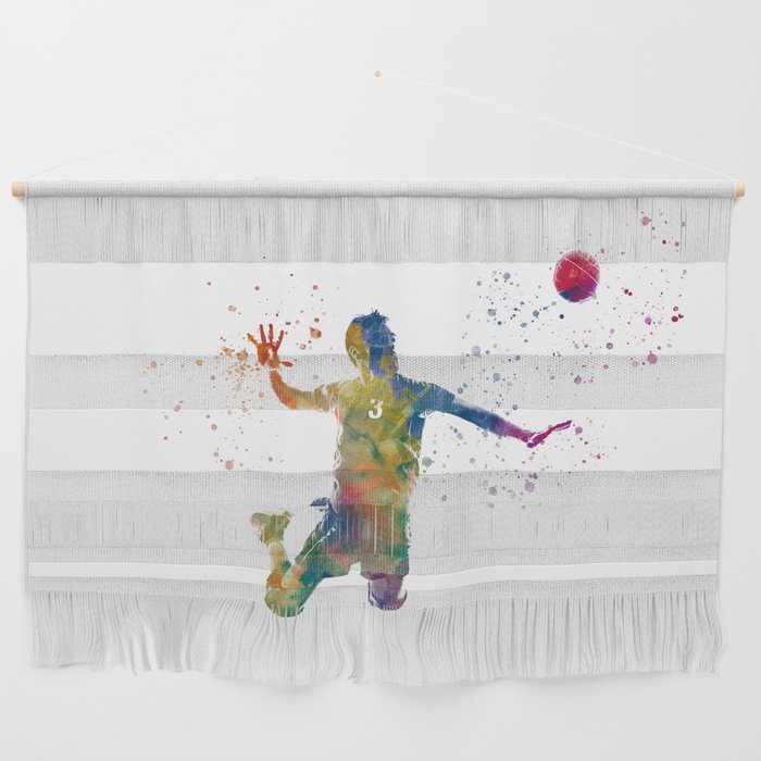 Volleyball player in watercolor Wall Hanging