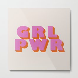 Girl Power Metal Print