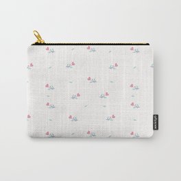 Valentine Pastel Pink Flowers Carry-All Pouch