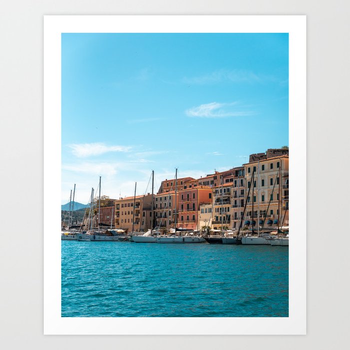 Boats on the island of Elba, Tuscany | Travel Italy Photography Art Print