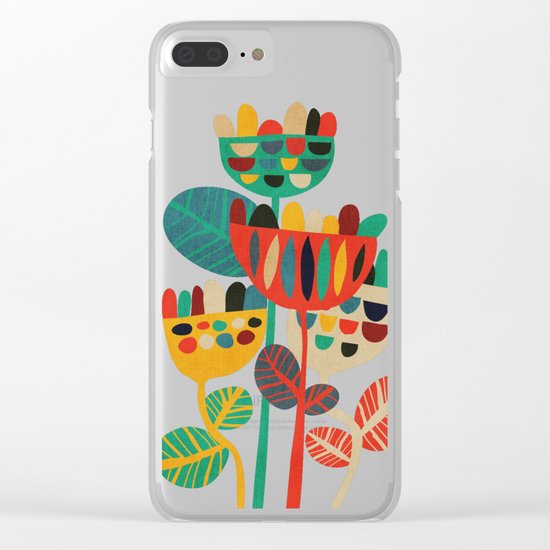 Wild Flowers Clear iPhone Case