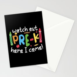 Watch Out Pre-K Here I Come Stationery Card