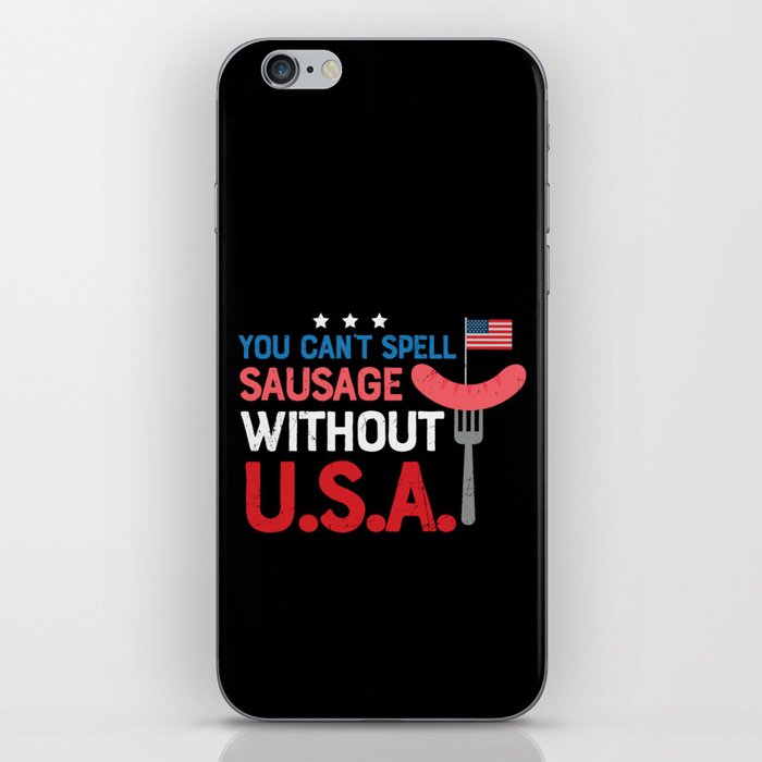 Can't Spell Sausage Without USA Funny iPhone Skin
