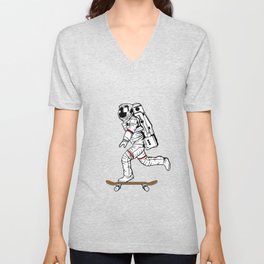 Astronaut Skater V Neck T Shirt