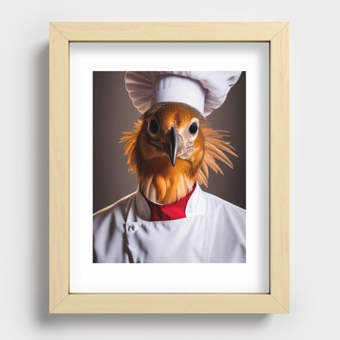 Turkey Chef Recessed Framed Print