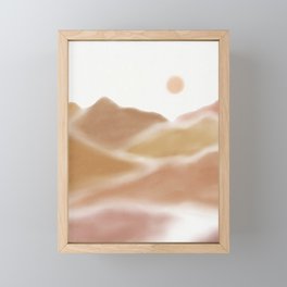 Abstract Earthy Sunset Landscape Framed Mini Art Print