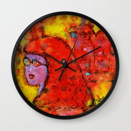 Red Hot Summer Girl Wall Clock