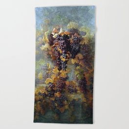 Grapes and Architecture -  Edwin Deakin  Beach Towel
