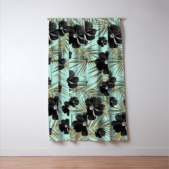 Tropical Diamond Flowers 3 Shiny Chic Floral Palms Decor