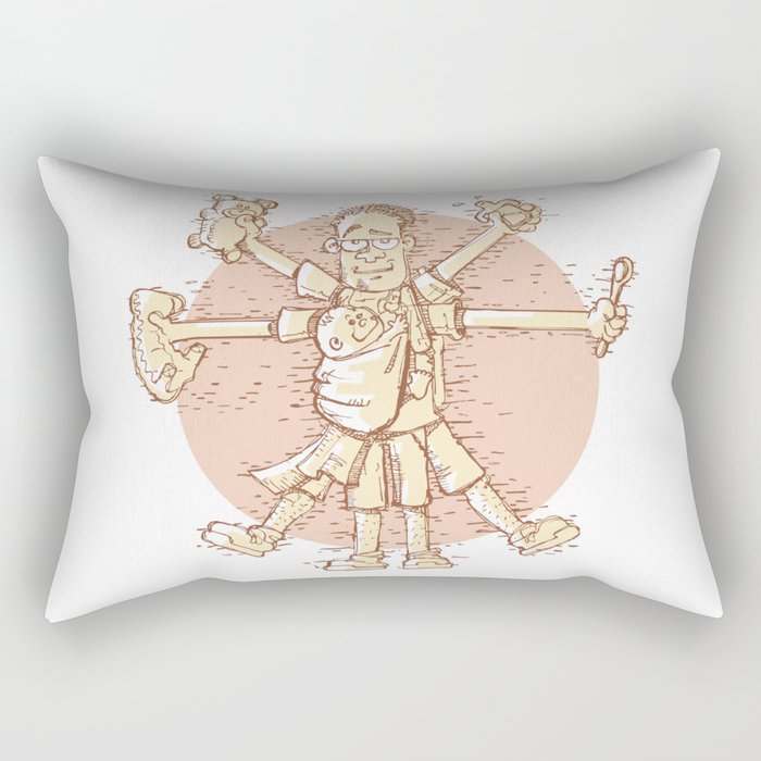 Vitruvian Dad Rectangular Pillow