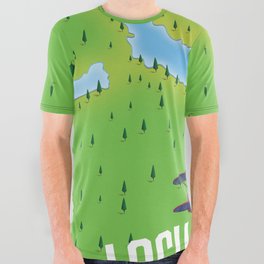 Loch Katrine Trossachs Scottish Highlands All Over Graphic Tee