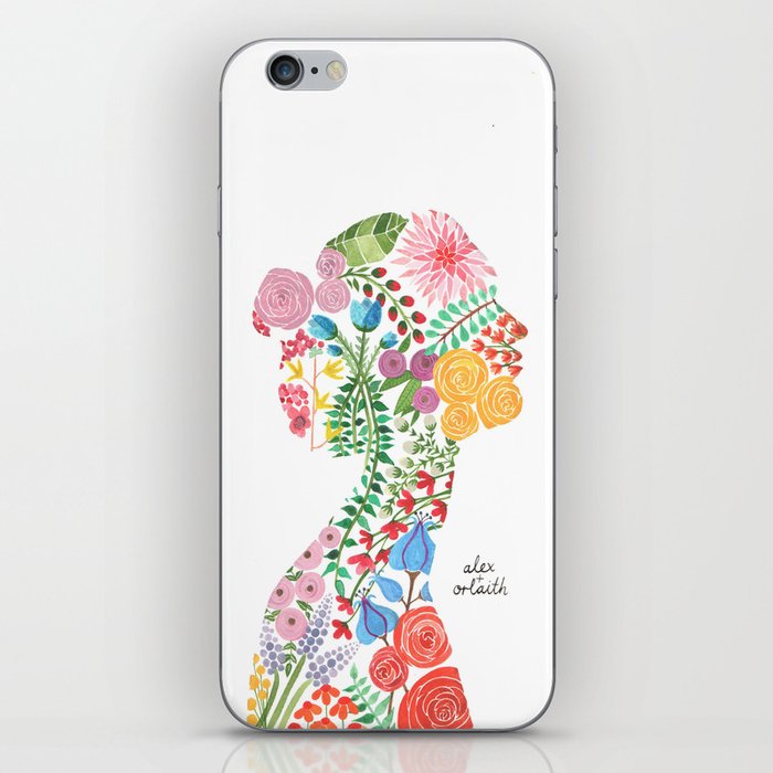 Floral Silhouette iPhone Skin