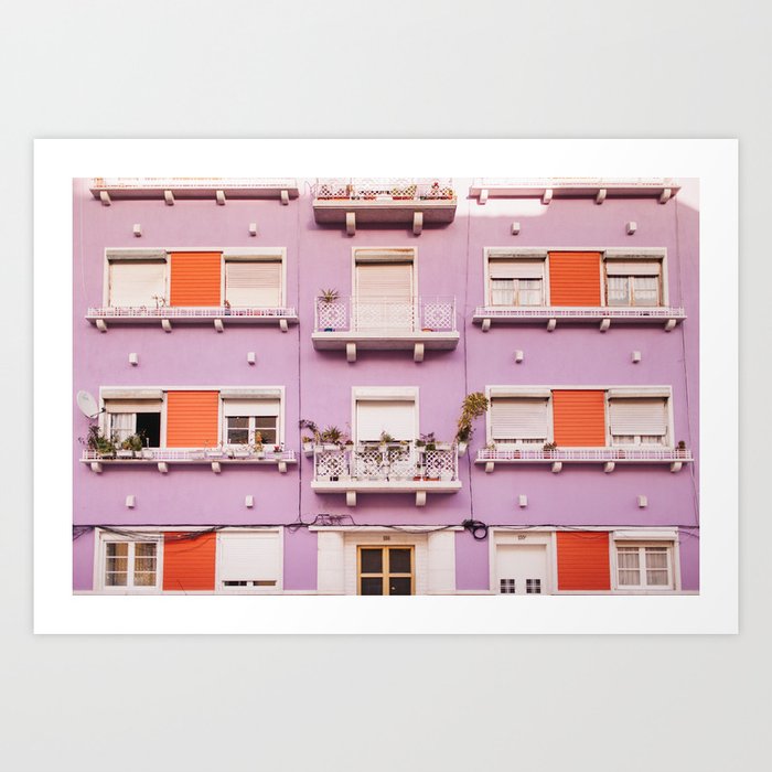 The purple building Art Print