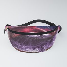 Trippy Space Sloth Turtle - Sloth Pizza Fanny Pack
