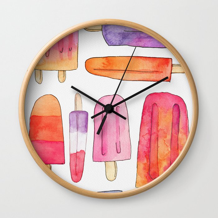 Summer Popsicles Wall Clock
