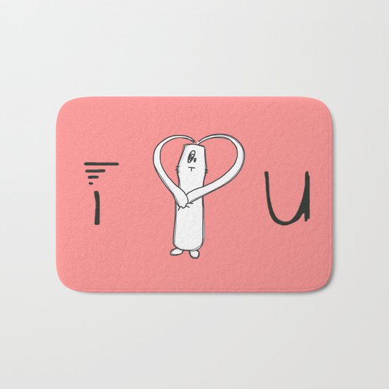 I LOVE U Bath Mat