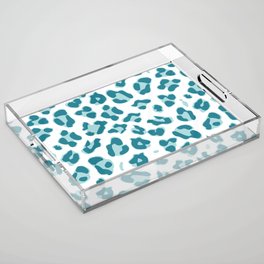 Blue Cheetah Print Acrylic Tray
